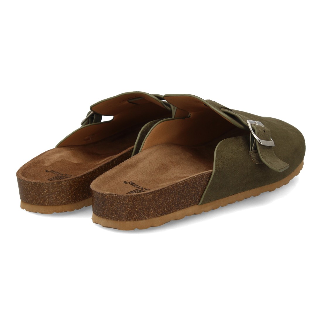 Zueco de hombre cómodo con hebilla ajustable en Verde - Imagen 5
