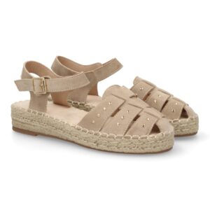 Sandalia alpargata mujer comoda verano en Kaki