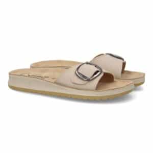 Sandalia anatómica mujer cómoda tipo pala en Beige