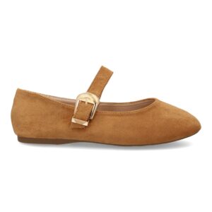 Mercedita plana mujer cómoda en Camel