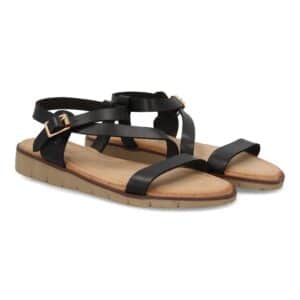 Sandalia plana mujer cómoda y elegante en Negro