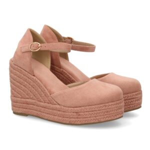 Alpargata cuña mujer talon cerrado y pulsera tobillo