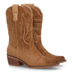 Botas cowboy mujer caña alta estilo western con tacón