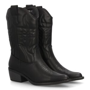 Botas cowboy mujer caña alta estilo western con tacón
