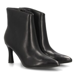 Botines de Tacón Mujer con Cremallera Lateral punta