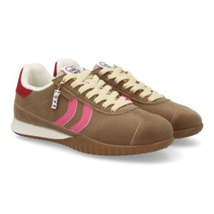 Zapatillas Mujer Casual Ante con Cordones y Detalle
