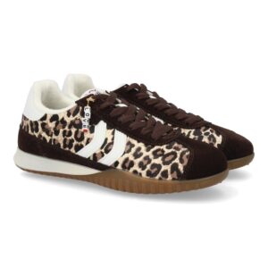 Zapatillas Mujer Casual Ante con Cordones y Detalle