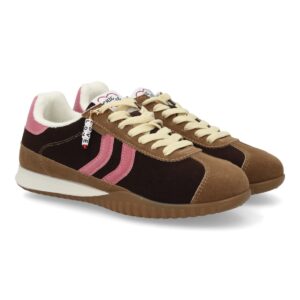 Zapatillas Mujer Casual Ante con Cordones y Detalle