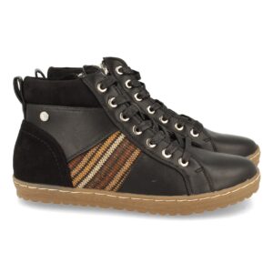 Zapatilla Abotinada con Cordones en Negro