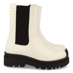Botin de Plataforma con Elastico en Blanco