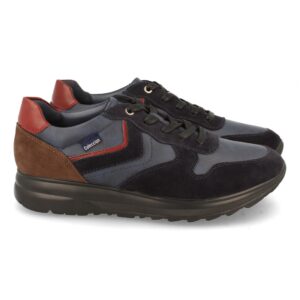 Zapatilla Plana con Cordones en Azul