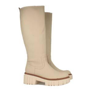 Bota de Agua con Plataforma y Cremallera en Beige