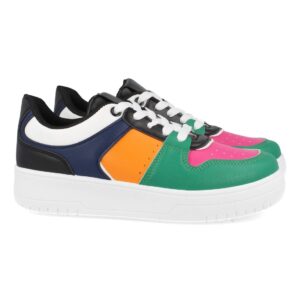 Zapatilla de Plataforma con Cordones en Naranja
