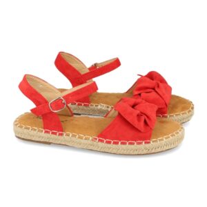 Sandalia de yute en Rojo