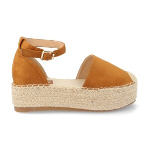 Sandalia de plataforma en Camel
