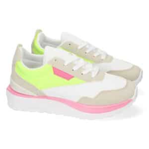 Zapatilla Plana Cómoda con Cordones en Beige
