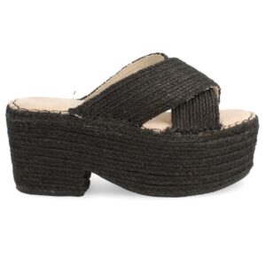 Sandalia de yute en Negro