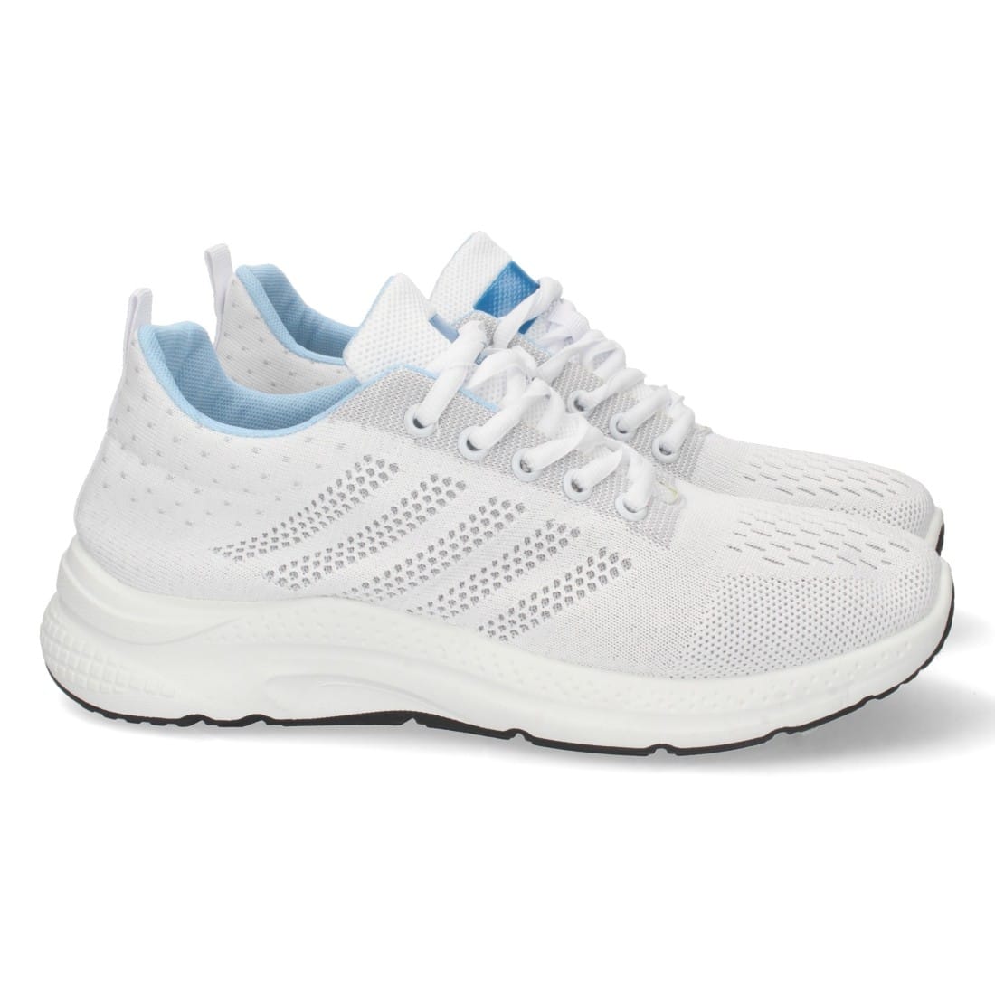 Zapatilla Plana con Cordones en Blanco