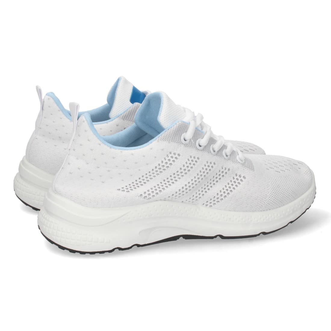 Zapatilla Plana con Cordones en Blanco - Imagen 4