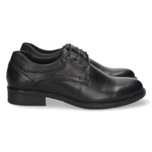 Zapato Plano con Cierre de Cordones en Negro