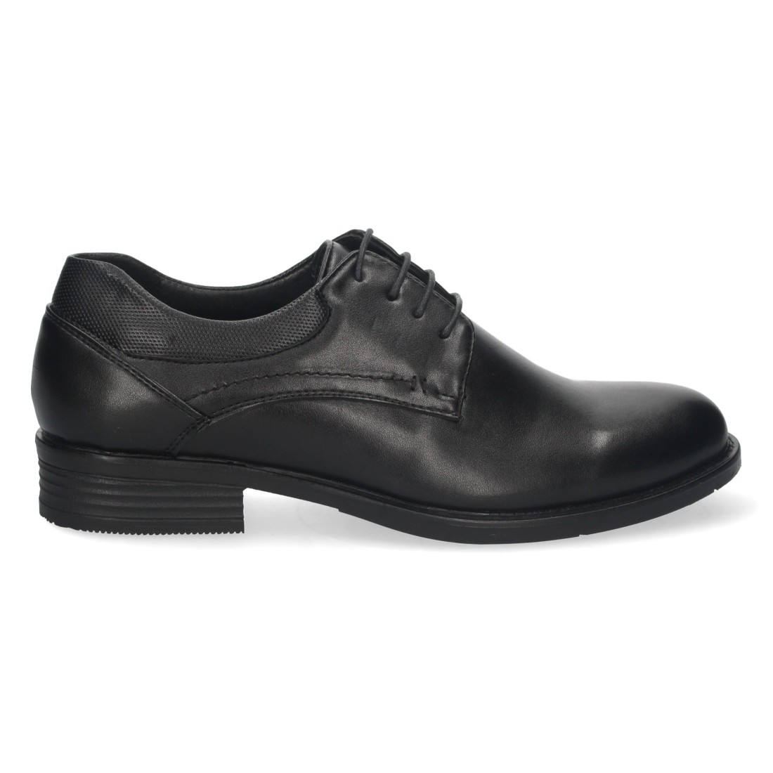 Zapato Plano con Cierre de Cordones en Negro - Imagen 2