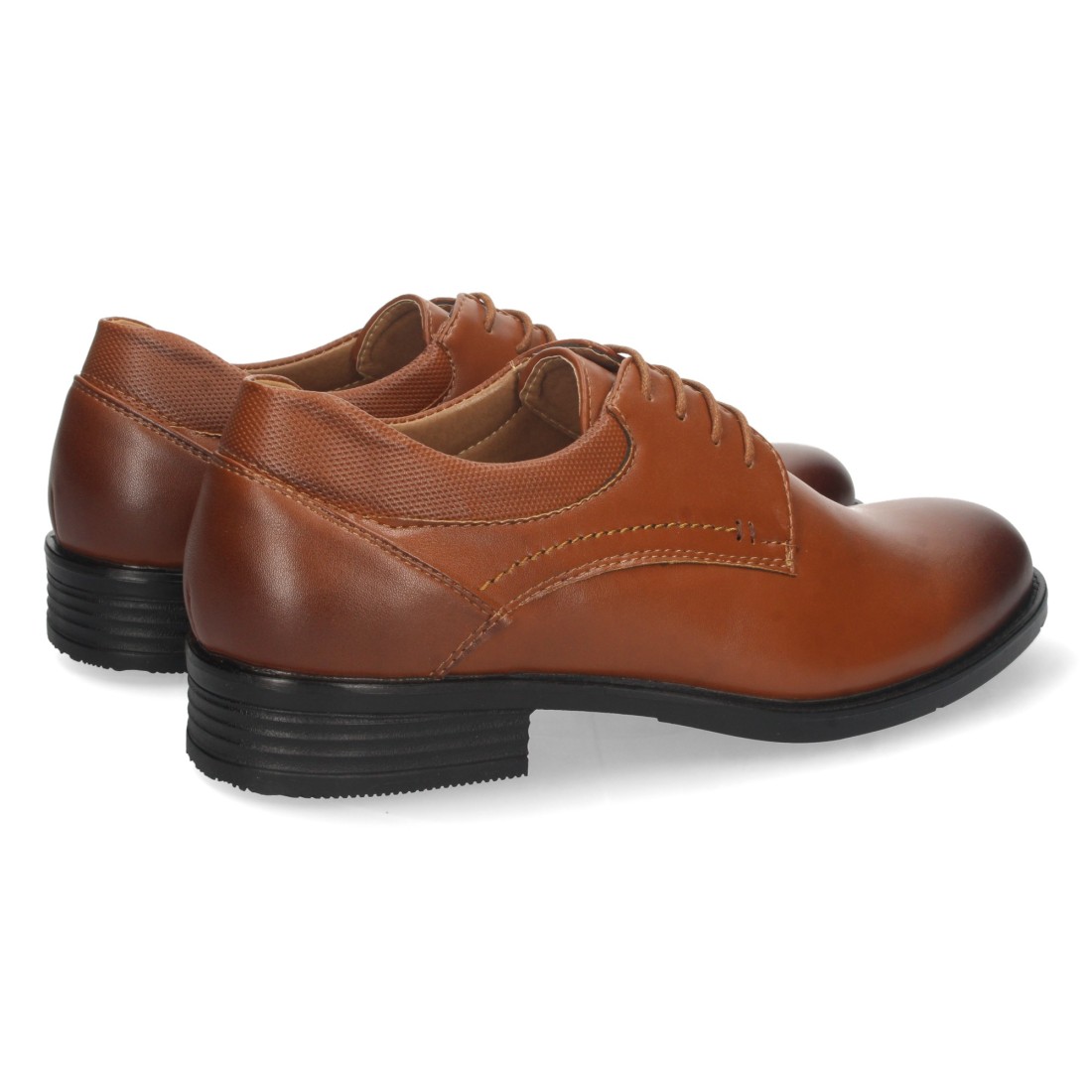 Zapato Plano con Cierre de Cordones en Marrón - Imagen 4