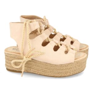 Sandalia de plataforma en Taupe