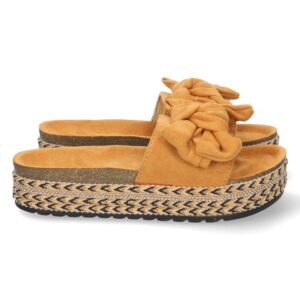 Sandalia con Suela de Bio y Lazo en Camel