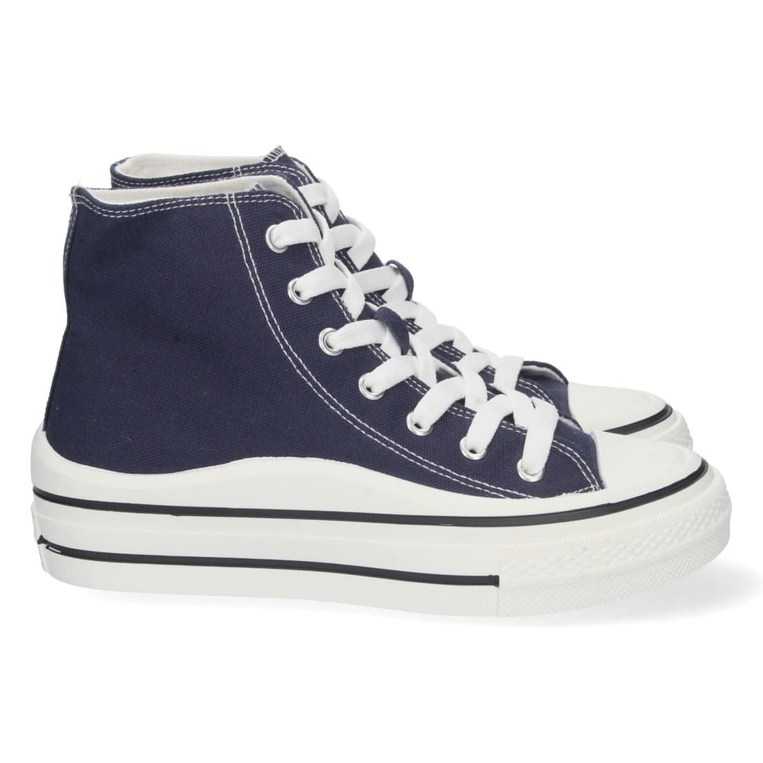 Zapatilla Estilo Bamba con Cordones en Marino