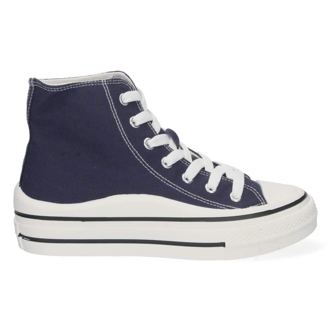 Zapatilla Estilo Bamba con Cordones en Marino - Imagen 2