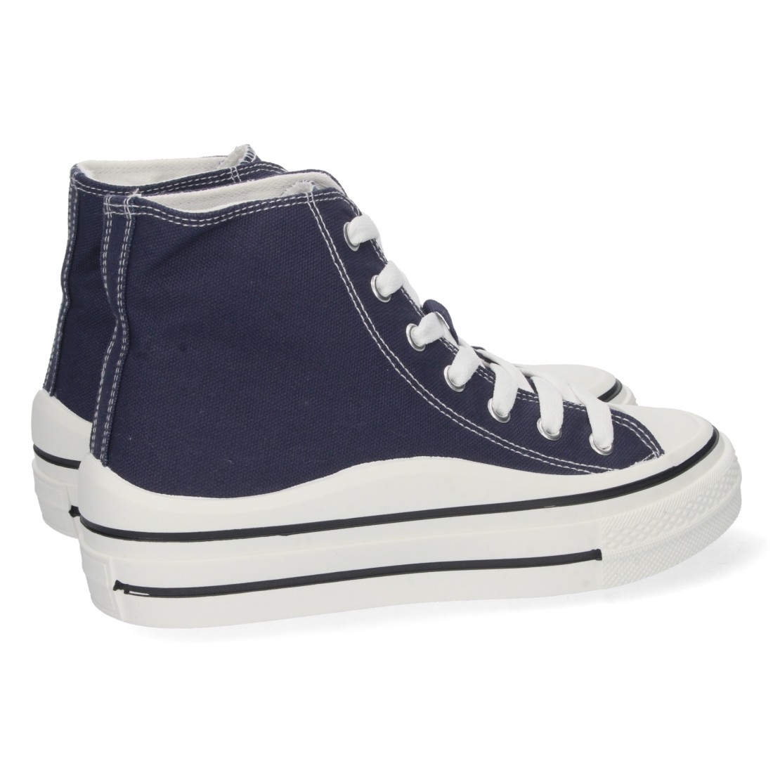 Zapatilla Estilo Bamba con Cordones en Marino - Imagen 4