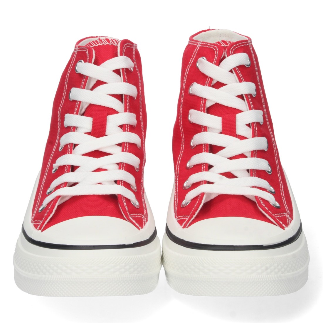 Zapatilla Estilo Bamba con Cordones en Rojo - Imagen 3
