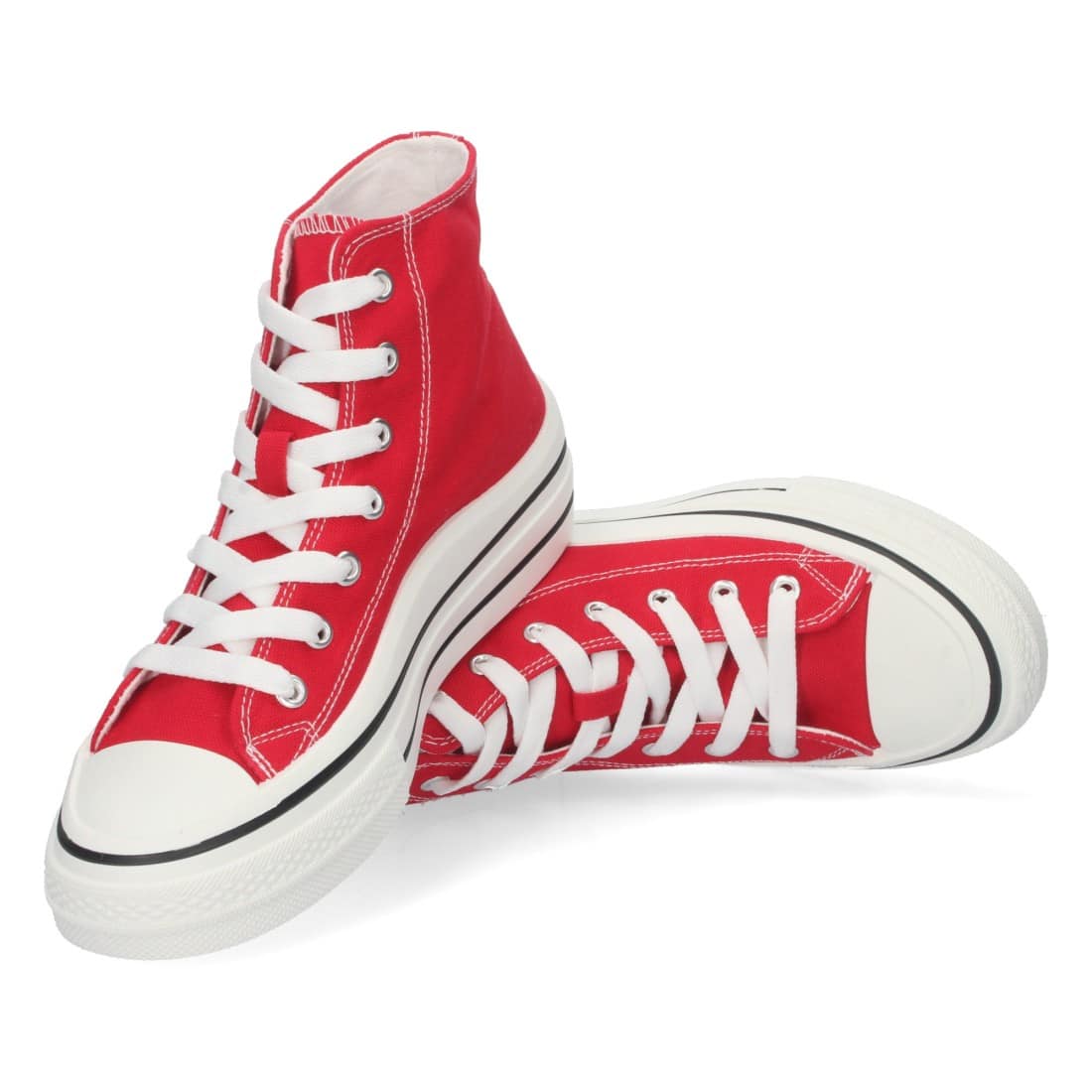 Zapatilla Estilo Bamba con Cordones en Rojo - Imagen 5