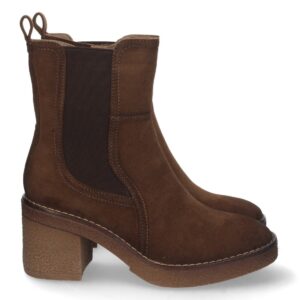 Botin de Tacon Comodo con Elastico en Taupe