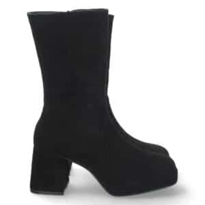 Bota de Tacón con Cremallera en Negro