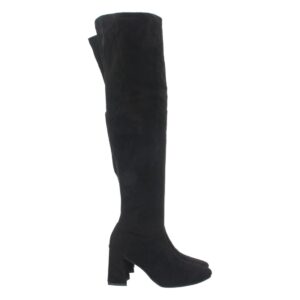 Bota Alta de Tacon con Cremallera en Negro
