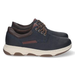 Zapato Plano con Cierre de Cordones en Marino