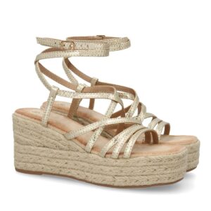 Sandalias de cuña de yute para mujer, diseño cómodo
