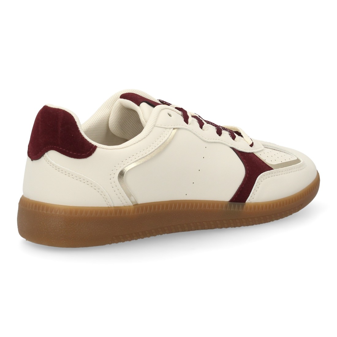 Zapatilla casual con cordón bitono en Blanco - Imagen 4