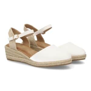 Alpargata cuña cómoda mujer verano en Blanco