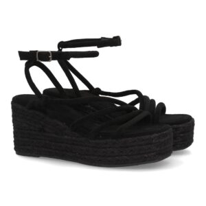 Sandalia de plataforma para mujer verano en Negro