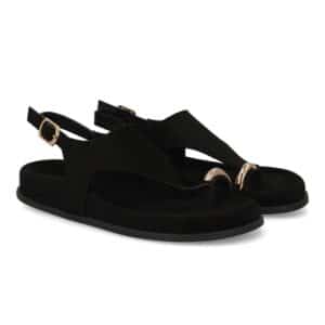 Sandalia plataforma mujer moderna y cómoda en Negro
