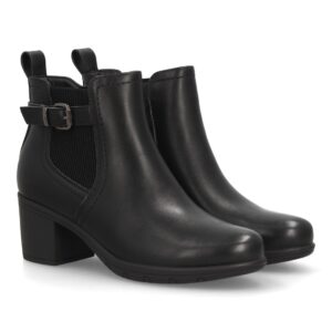 Botines Chelsea con hebilla decorativa en Negro