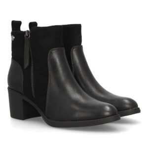 Botines mujer combinados con distintas texturas y