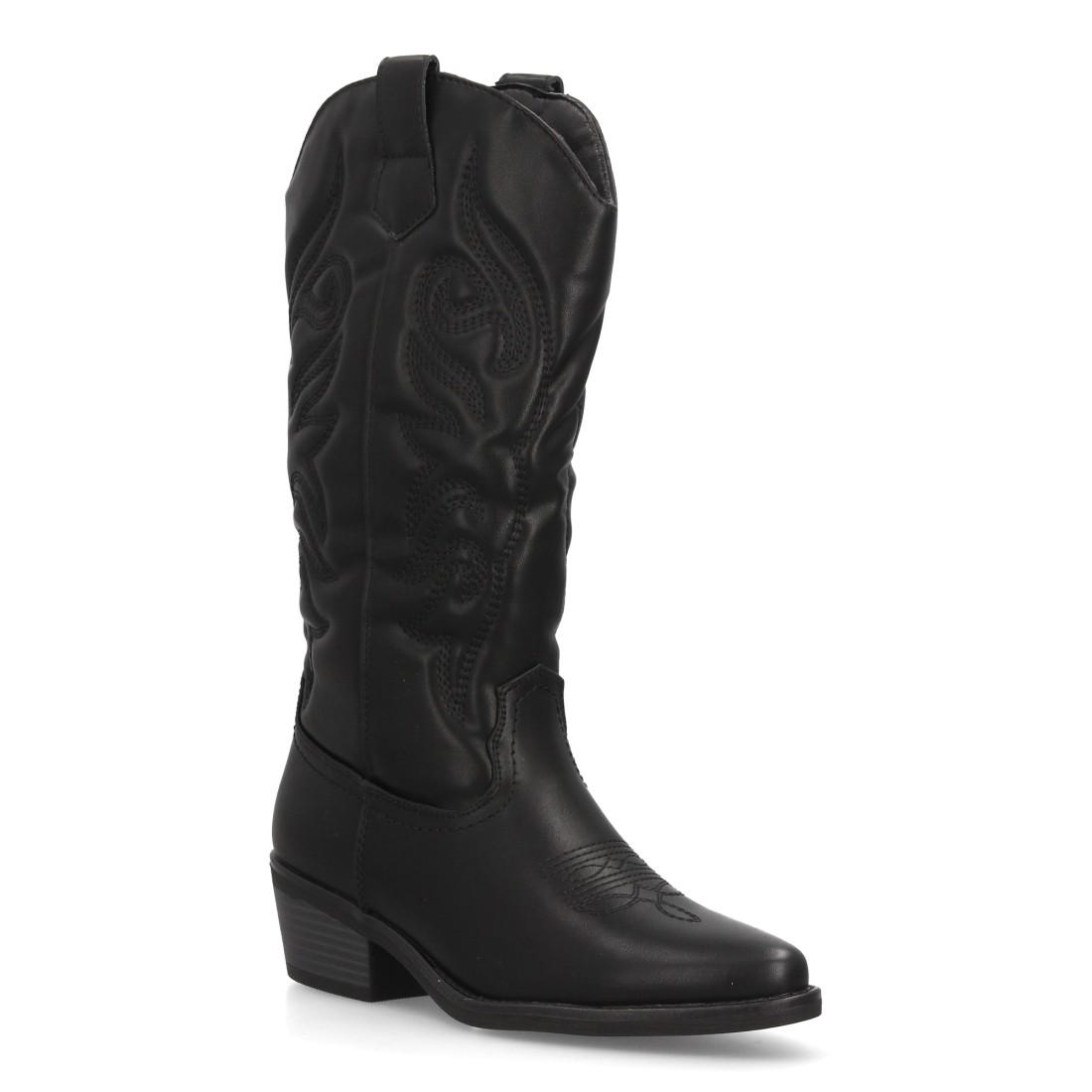 Botas altas cowboy con bordados western y tacón cómodo - Imagen 3