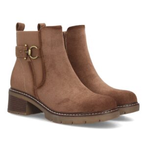 Botines para mujer con hebilla y tacón en Verde