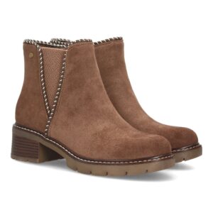Botines casual con ribete trenzado para mujer en Verde