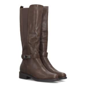 Botas altas elásticas estilo hípica en Marrón
