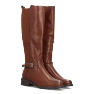 Botas altas elásticas estilo hípica con hebilla