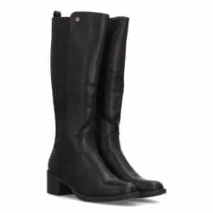 Botas altas elásticas con tacón cómodo en Negro